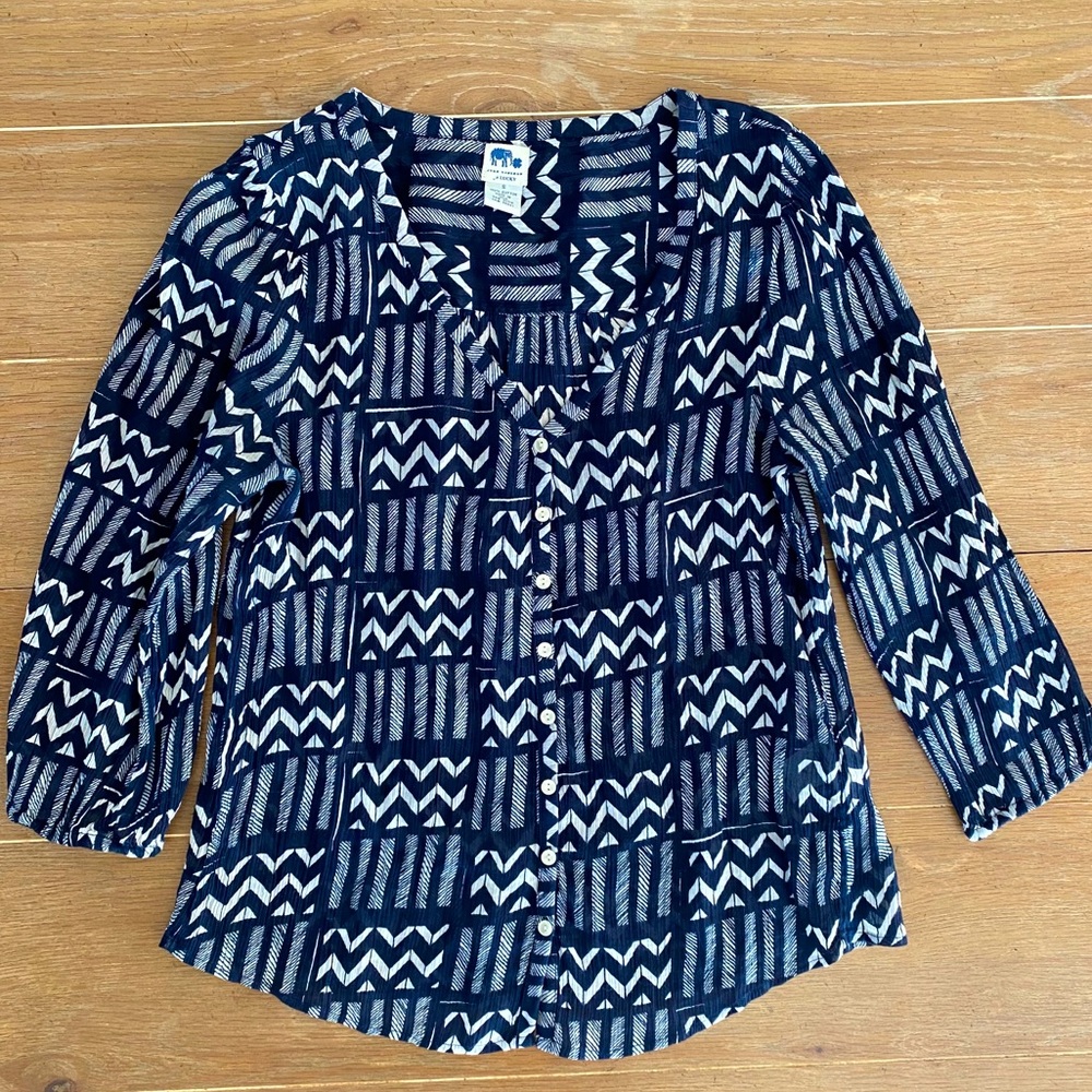 John Robshaw For Lucky Brand Gauzy Shirt